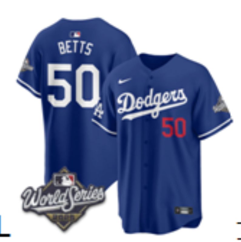 Men 2025 Los Angeles Dodgers #50 Betts Blue Nike MLB Jersey style 071->new york yankees->MLB Jersey